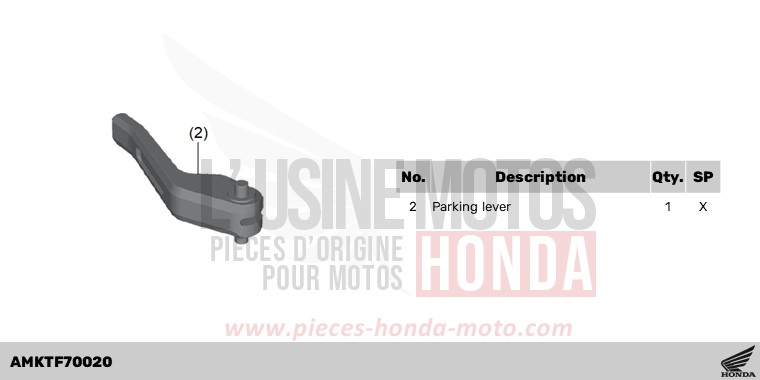 KIT,PARKING LEVER de Forza 750 CANDY CHROMOSPHERE RED (R381) 2024